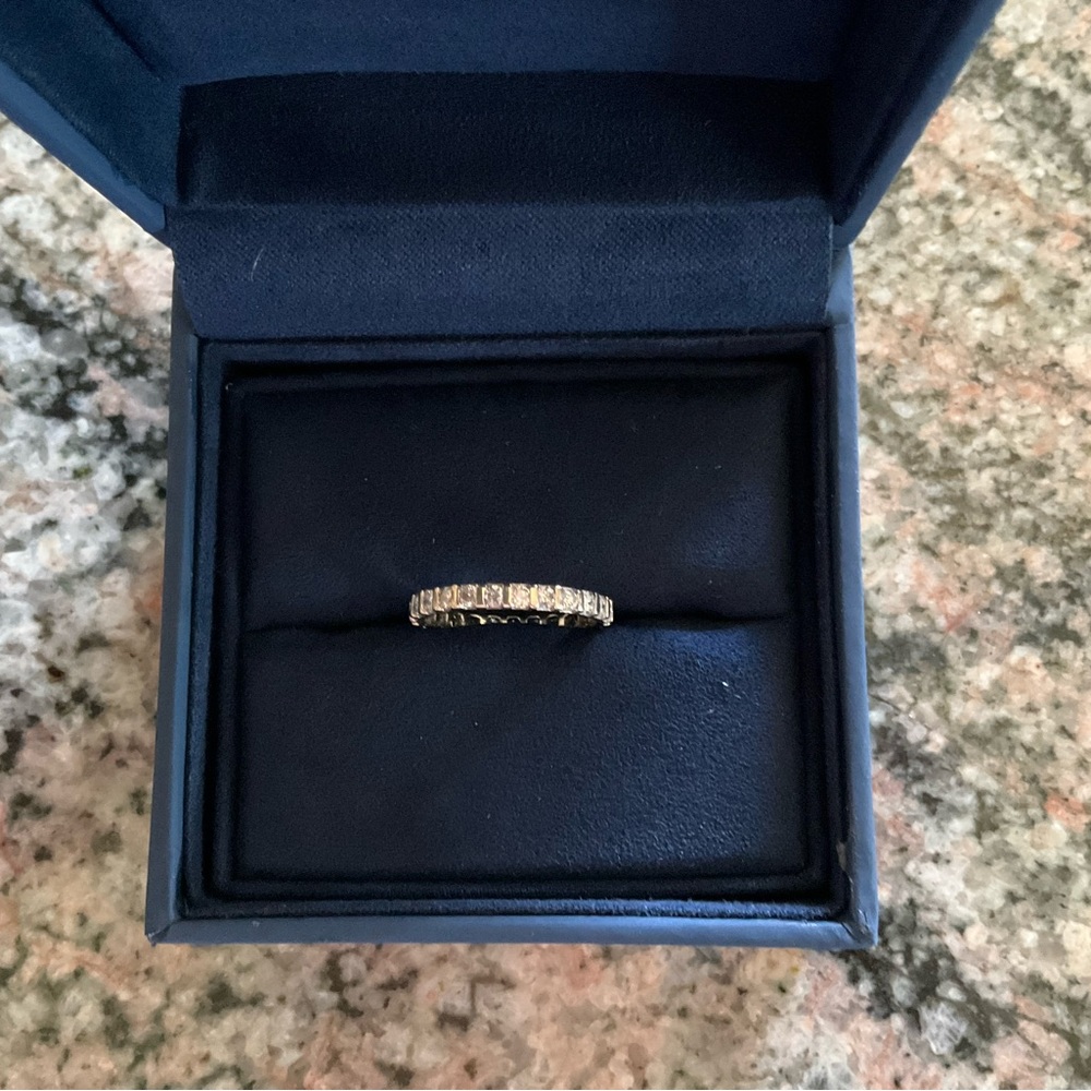 VS1-VS2 FG color 1.20ct Natural Diamond 14kt White Gold Eternity Band Ring